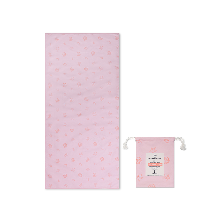 Swim Essentials peškir za plažu roze, 135x65 cm 