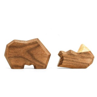 Fablewood drvena igračka 2pcs nosorog 