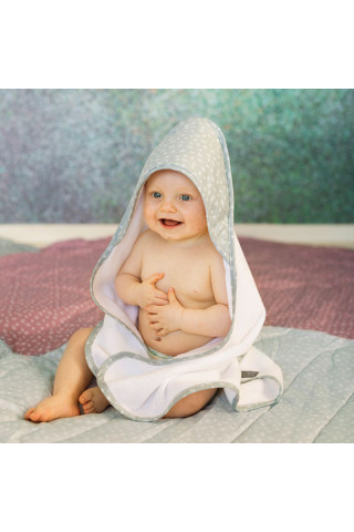 Vinter&Bloom peškir sa kapuljačom Calm Grey 