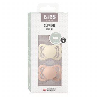 Bibs laža silikon Blush/Ivory veličina 1 