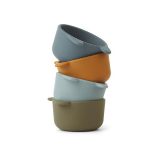 Liewood silikonske činije 4 pcs Malena, Golden car 