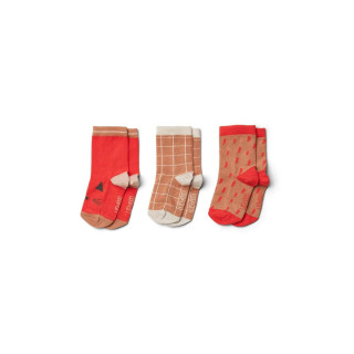 Liewood sokne 3 pcs Silas, Dino dark sandy mix 