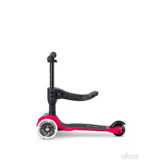 Micro trotinet Mini 3 u 1 Deluxe Lite LED cvreni 