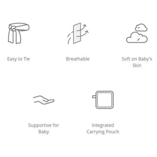 Ergobaby marama Aura Sustainable, Soft Black 