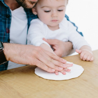 Pearhead otisak za stopalo ili ruku  u glini, bela 