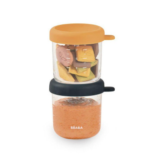 Beaba set od 2 x 250 ml staklene posude,Blu/Honey 