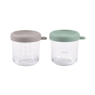 Beaba set od 2x250 ml staklene posude,S green/Gaze 