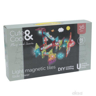 Cute&Cool magnetne pločice svetleća staza,65 kom 