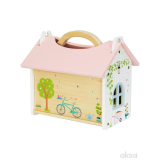Cute&Cool drvena igračka nosiva kućica za lutke 