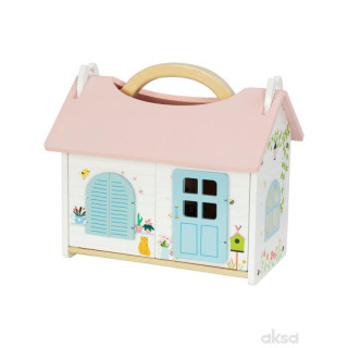 Cute&Cool drvena igračka nosiva kućica za lutke 