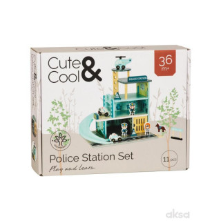 Cute&Cool drvena igračka policijska stanica 
