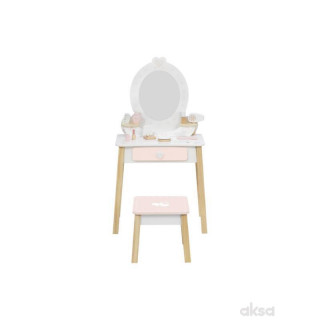 Cute&Cool drvena igračka make-up sto i stolica 