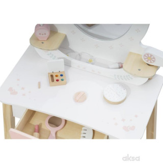 Cute&Cool drvena igračka make-up sto i stolica 