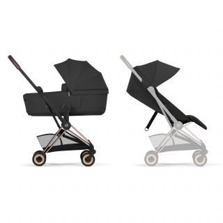 Cybex duo sistem Coya, Sepia Black (rosegold ram) 