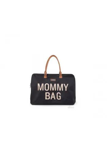 Child home Mommy Bag Big, Ručna torba crno zlatna 
