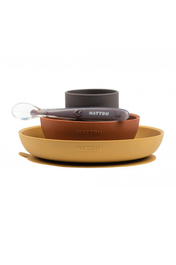 Nattou set za večeru - 4 elementa oker 