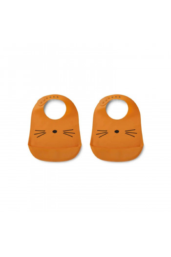 Liewood silik portikle 2pcs Tilda,Cat mustard 