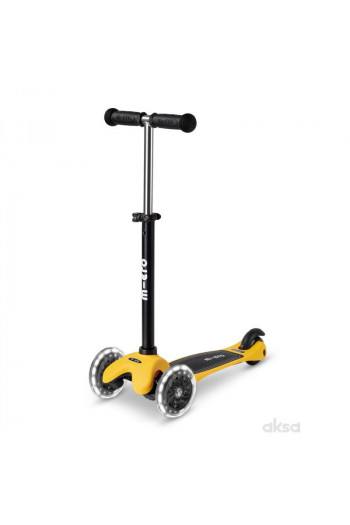 Micro trotinet Mini Deluxe Lite LED žuti 
