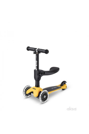 Micro trotinet Mini 3 u 1 Deluxe Lite LED žuti 