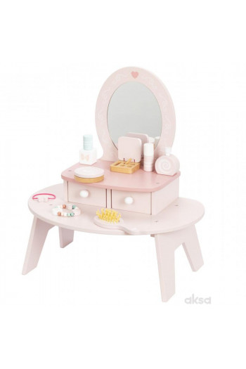 Cute&Cool drvena igračka make-up sto sa dodacima 