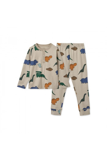 Liewood pidžama Wilhelm,Dinosaurs / Mist 