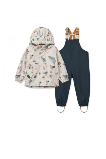 Liewood set garderobe za kišu Manu,Sea C/Sandy 