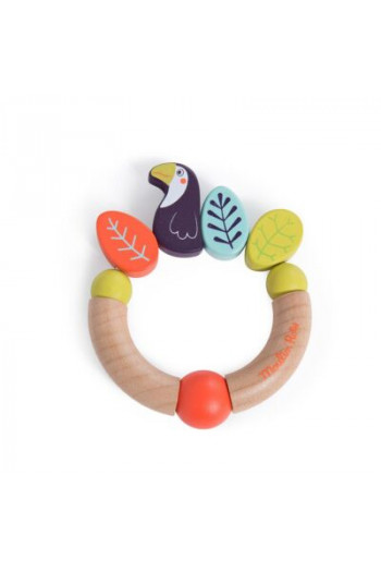 Moulin Roty drvena zvečka tukan Dans la jungle 