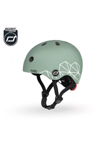 Scoot&Ride Kaciga XXS Green lines 