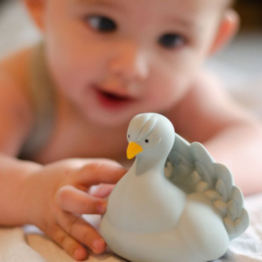 Natruba igačka za kupanje paun, svetlo plava 