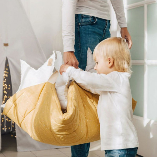 BonjourBebe prositrka za igranje 90x90 žuta 