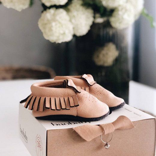 Baobaby pelice mokasine, vel XS (3-6m), Powder 