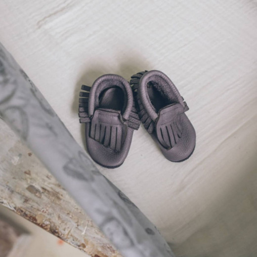 Baobaby pelice mokasine, vel M (9-18m), Grey 