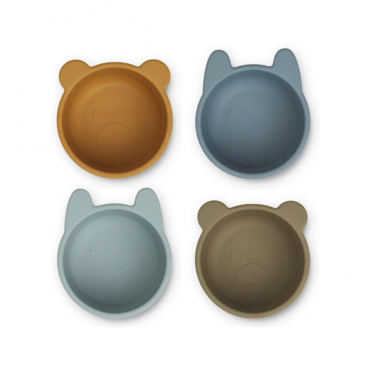 Liewood silikonske činije 4 pcs Malena, Golden car 