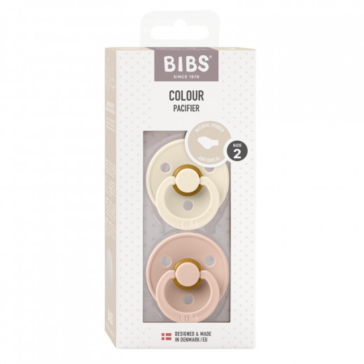 Bibs laža Anatomical Ivory/Blush vel 2, 2 kom 