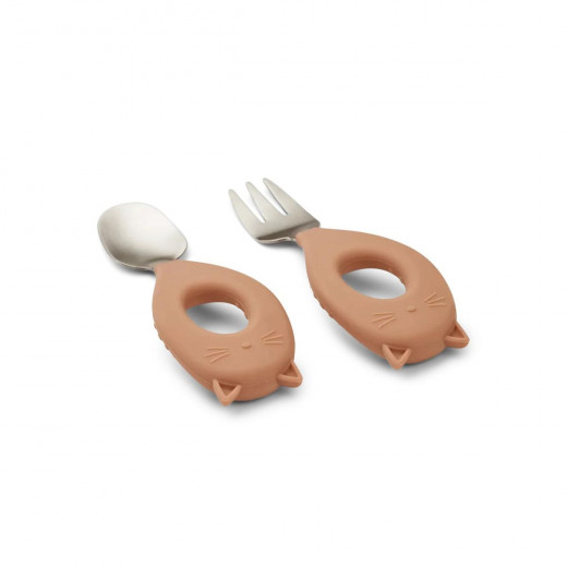Liewood baby pribor za jelo Stanley, Cat/Rose 