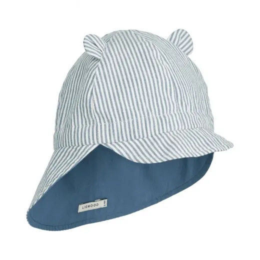 Liewood šešir sa dva lica Gorm vel 6/9m, Blue wave 