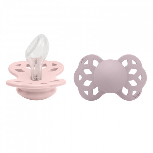 Bibs silikonska anatomska laža Infinity Lilac6-18m 