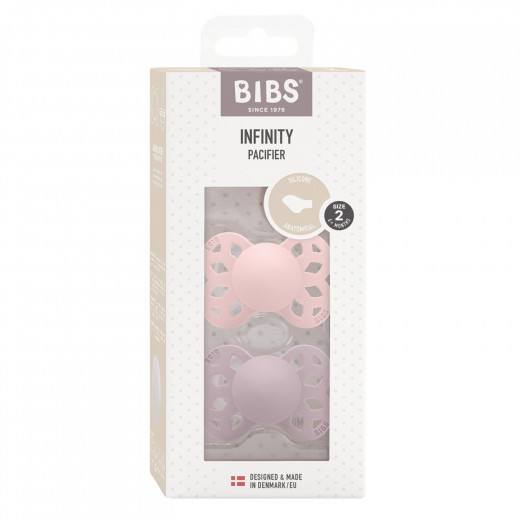 Bibs silikonska anatomska laža Infinity Lilac6-18m 