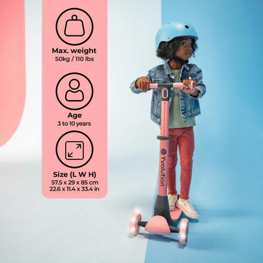 Yvolution trotinet YGlider Nua, rozi 