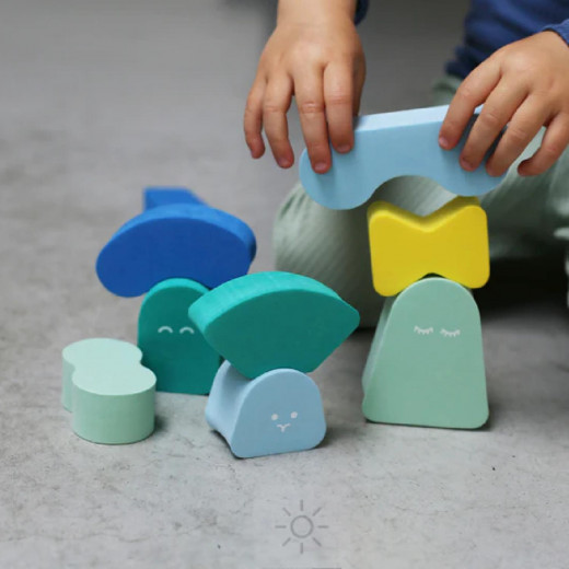 Quut igra balansiranja Blokki coral pink 