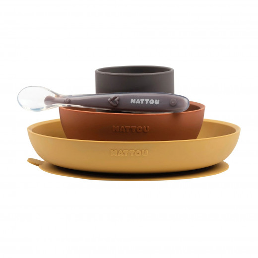 Nattou set za večeru - 4 elementa oker 