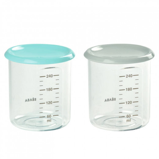 Beaba set tritan posuda 2 kom 240 ml, blue/grey 