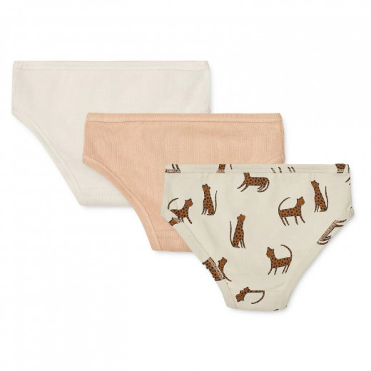 Liewood gaće 3 pcs Nanette, Leopard sandy 