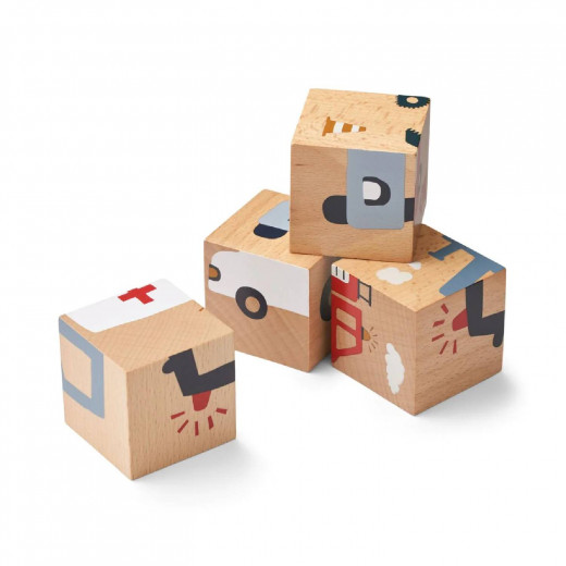 Liewood igračka slagalica Aage, Vehicle/Nature 