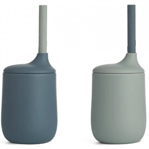 Liewood silik šolja sa slam Ellis 2pcs, WBlue/Dove 