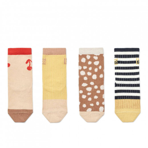 Liewood sokne 4 pcs Silas, Cherries multi mix 