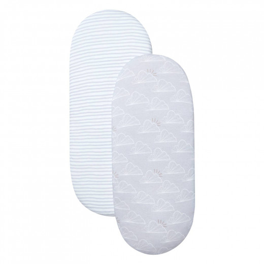 Shnuggle čaršav za Dreami Moses kolevku 2kom, Grey 