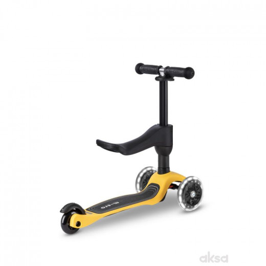 Micro trotinet Mini 3 u 1 Deluxe Lite LED žuti 