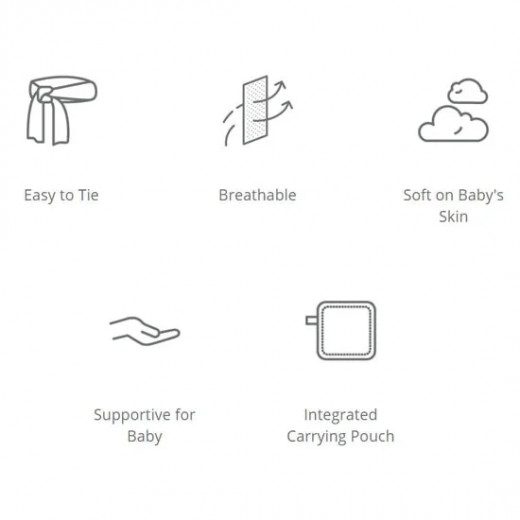 Ergobaby marama Aura Sustainable, Grey Stripes 