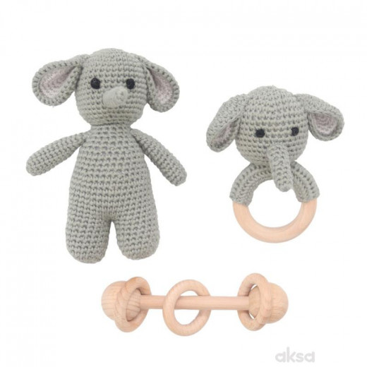 Cute&Cool poklon set za bebe slon 3 kom 